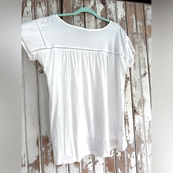 Eddie Bauer White Cotton and Tencel Top, size XL - Picture 3 of 6